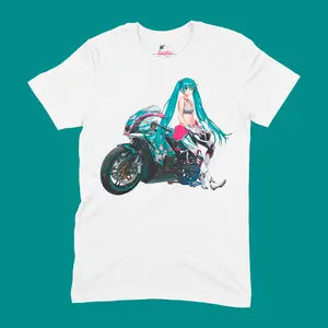 Anime Japanese Vintage Graphic Tee, Miku Tee, Hatsune Miku Racing Shirt, Manga Anime Shirt, Unisex T-Shirt, Anime Clothing, Giff for Men, Gift For Women Top Menswear Womenswear Streetwear