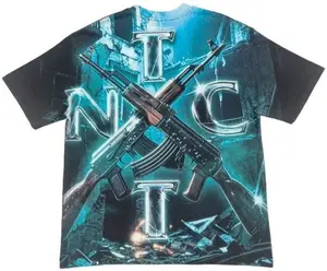 Tenaciti Ak Dog Black Tee Heavyweight Cotton Oversized Fit