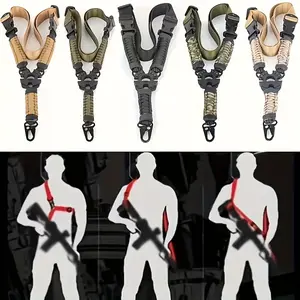 Outdoor Hunting Nylon Quick Release Single Point Slings,  Snap Accessories, Hunting Tool Use Tactical Nylon Quick-Release Single-Point Sling |   Hunting Tool Accessory with Adjustable Buckle - Durable Camo Pattern & Zero Slips