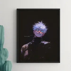 Satoru Gojo Jujutsu Kaisen Manga Poster, Gojo Satoru JJK Anime Decor Posters - NO FRAME