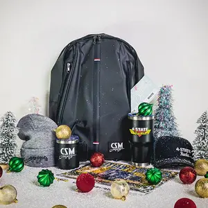 CSM Limited Edition CSM White Decal Backpack Bundle with Matching Cups and Hat Perfect for Travel and Everyday Use