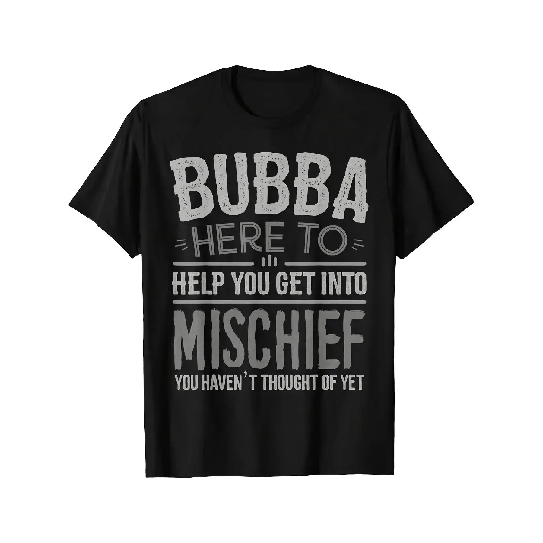 100% Cotton Mens Oversized Vintage Casual Tee Top, Grandchildren-Gifted Bubba T-Shirt for Men’s Fathers Day