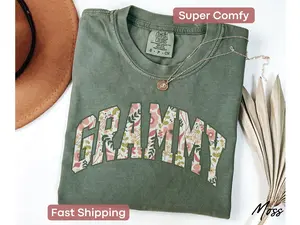 Grammy Tshirt, Floral Grammy TShirt Comfort Colors,  Gifts For Grandma