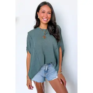 Candice Drop Shoulder Exposed Seam Sweater - BACK IN STOCK