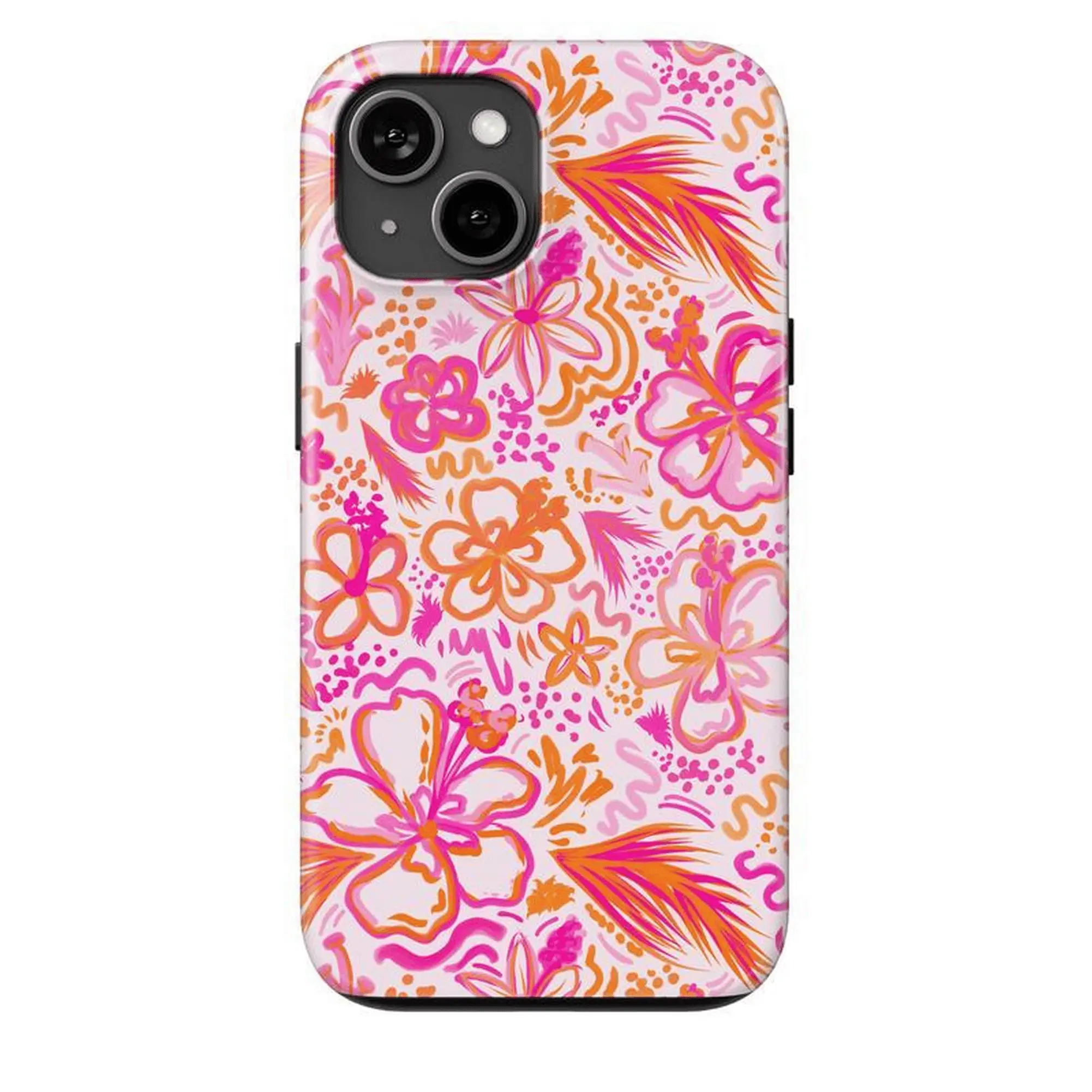 Tropical Hibiscus Phone Case,Cover for iphone 17 phone case 16 pro max 15 Plus 14 13 12 11 Cute, clear, military-grade, high-end, durable, shockproof, and drop-resistant 2-in-1 glossy phone case