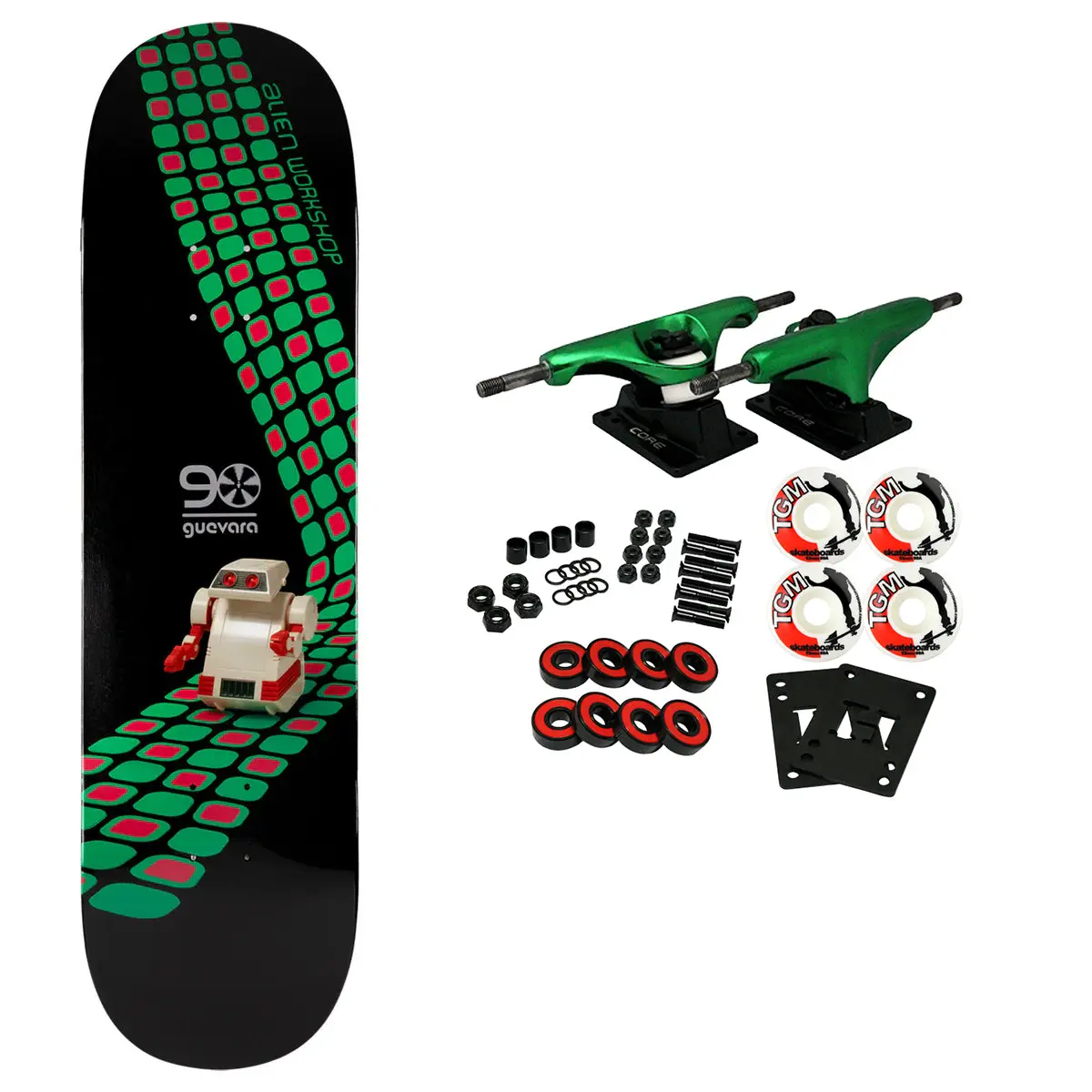 Alien Workshop Skateboard Complete Guevara AI Nocturne Black 8.5" x 32.5"