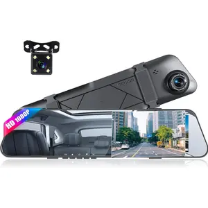 Mirror Dash Cam for Cars,.Inch Rear View Mirror P Front and Rear View Dual Cameras,Super Night Vision,Parking Assistance,H Parking Monitor,Waterproof Backup Camera