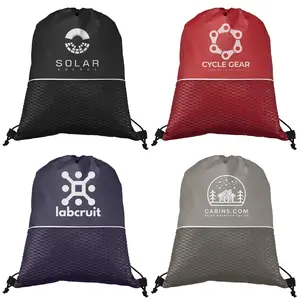 Personalized Gateway Deluxe Non-Woven Drawstring Bag Printed