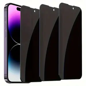 3pcs Full Cover Privacy Screen Protector Tempered Glass For Iphone 17 Pro Max/16 Pro Max/15 Pro Max Plus/iphone 14 Pro Max Plus/iphone 13 Pro Max/iphone  Privacy Protection