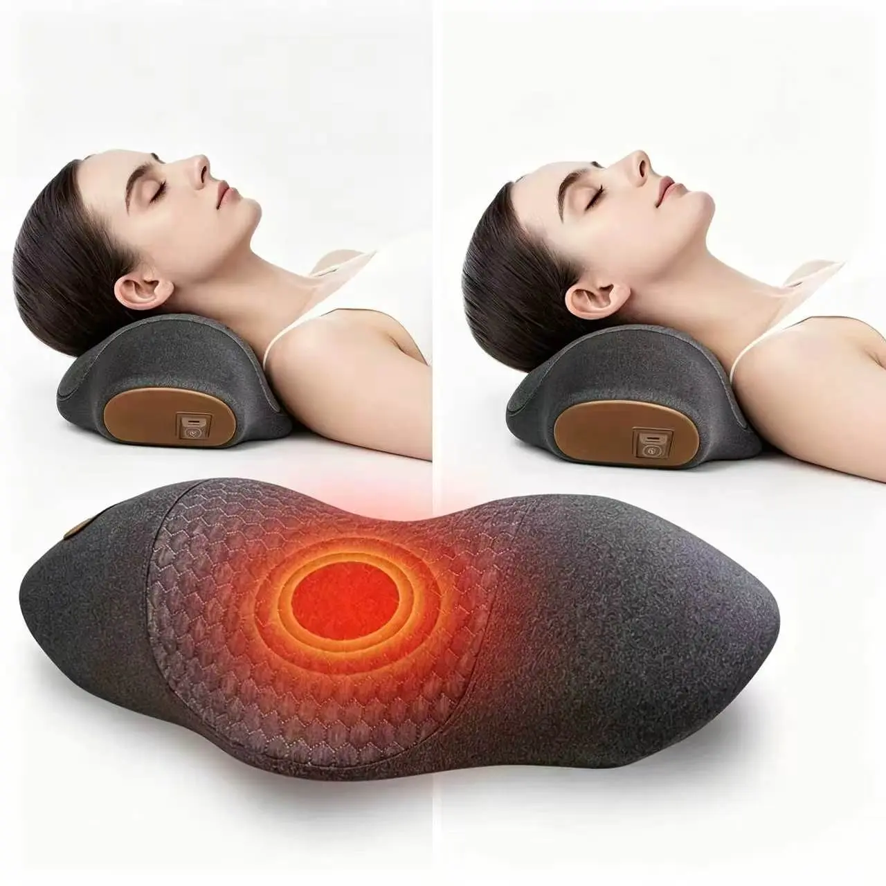 Portable USB Neck Massage Cushion, Ergonomic Design Home Electric Massager Pillow, Thoughtful Festival Gift For Friends