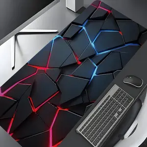 Creative Technology Pattern Large Game Mouse Pad, Aesthetic Desktop Decoration Protection Pad, Non-slip Lock Edge Work Pad, Suitable for Laptop, Desktop Computer Games, Gaming Room Accessories, Gaming Mouse Pads