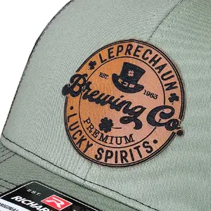 Leprechaun Brewing Co. St. Patrick's Day Patch Trucker Hat - Unique Design, Adds Humor to Festive Events