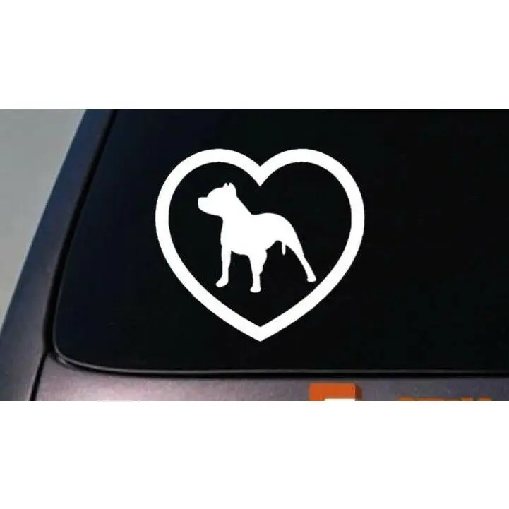 Pitbull Heart *B172* Sticker Car Window Vinyl Decal Dog Lover Puppy Pit Bull