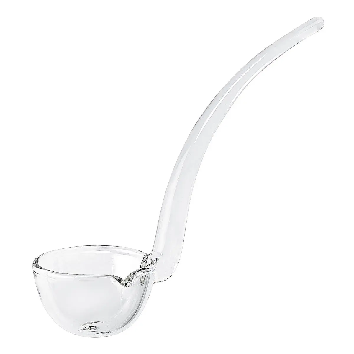 HomeRoots 6 in. European Mouth-Blown Crystal Gravy Dressing-Sauce Ladle, Camp Kitchen Glass Utensil, Wedding-Housewarming Gift with Jack Badash Signature on Bottom, Engagement, All Natural Components, Cooking, Handmade, All Seasons, Environmentally Sustai