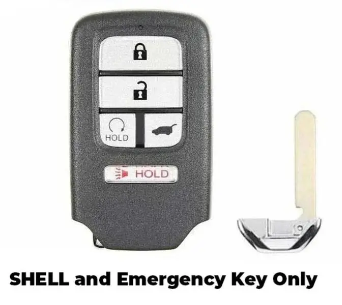 5 Button Smart Key SHELL Compatible with Honda 2016-2020 - KR5V1X, KR5V2X, KR5V44, KR5T44