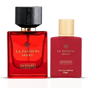 La Passion Absolu Women 100ml (3.4 oz) & La Passion Absolu Women Mini 20ml (0.6 oz) Eau de Parfum Sprays by Intense Elite (Bundle)