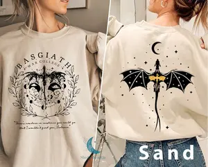 Basgiath War College Double-side Sweatshirt, Fourth Wing Shirt, Dragon Rider Hoodie and Sweater; T-shirt Cotton