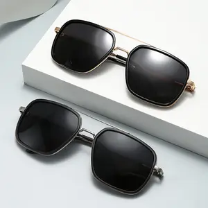 Back To School Lenses Polarized Aviator Sunglasses for Travel Use, Trendy Casual Sunglasses, Gifts for Him, Fashion Fall/summer 2026 Geometric Frame Double Beam Design Sun Protection Glasses Trends, Travel Accessories