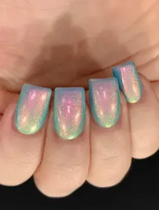 Aurora Glow - Turquoise Blue Pink Orange Yellow Green "Glow Pop Nail Polish Collection" Multi-Color Shifting: Oil Slick /Polish Me Silly