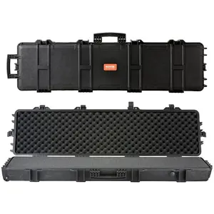 VEVOR Rifle Case, Rifle Hard Case with 3 Layers Fully-protective Foams, 50 inch lockable Hard Gun Case with Wheels, IP67 Waterproof Crushproof, for Two Rifles Shotguns, Airsoft Gun