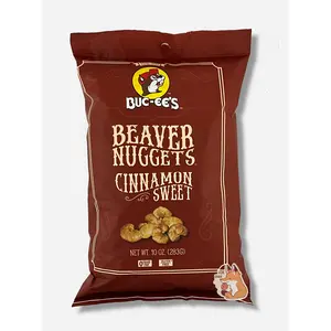 Buc-ee's Cinnamon Sweet Beaver Nuggets - 10 oz Baked Snack with Caramel Coating & Corn Puffs