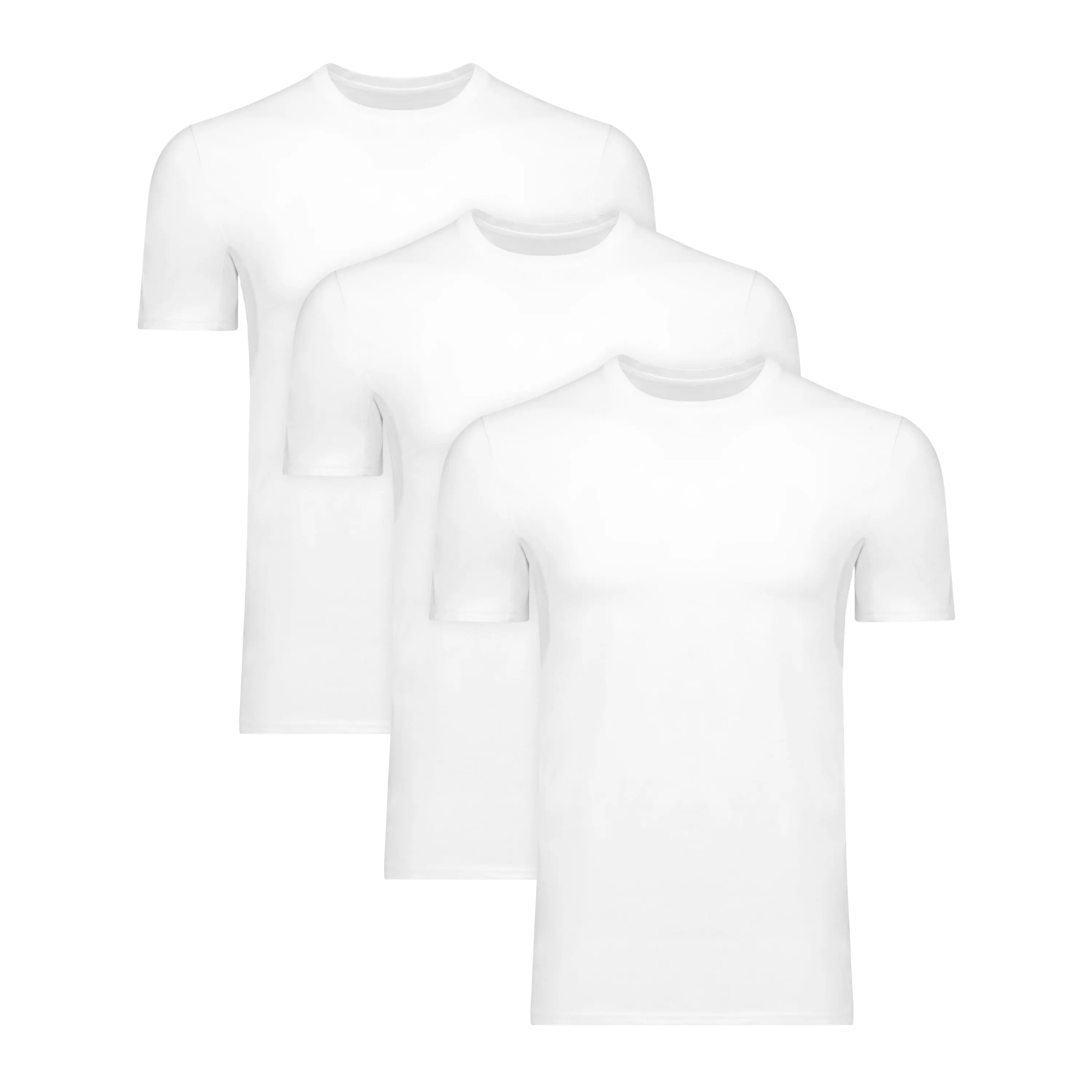 Hanes Men's Sweat Block Crewneck Tee White 3-pack Underwear Multi Pack Comfortable Fit Soft Stretch Fabric Breathable Swtcr3