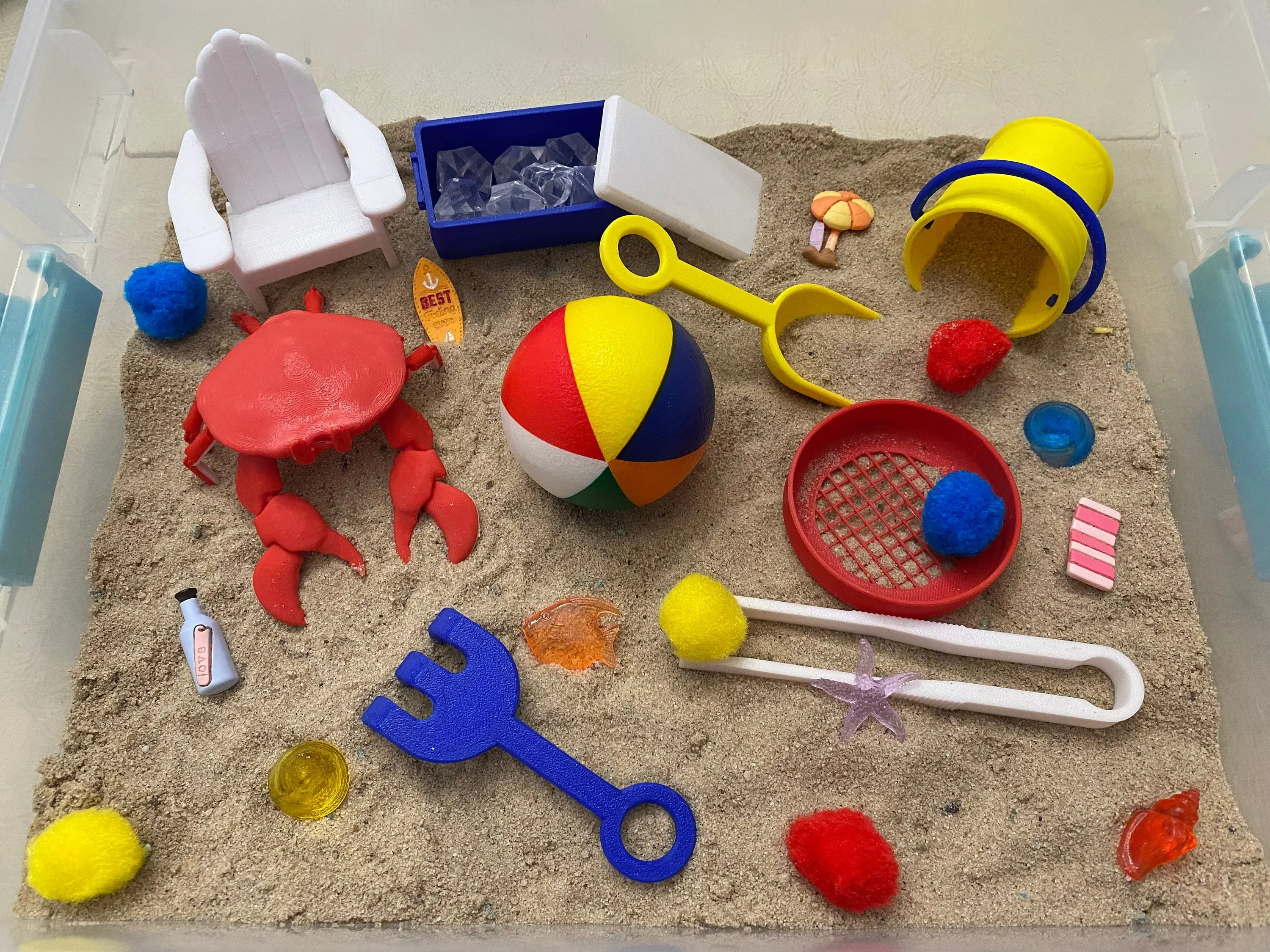 Beach Day Sensory Bin, Classic Novelty Stress Relief Toy for Kids