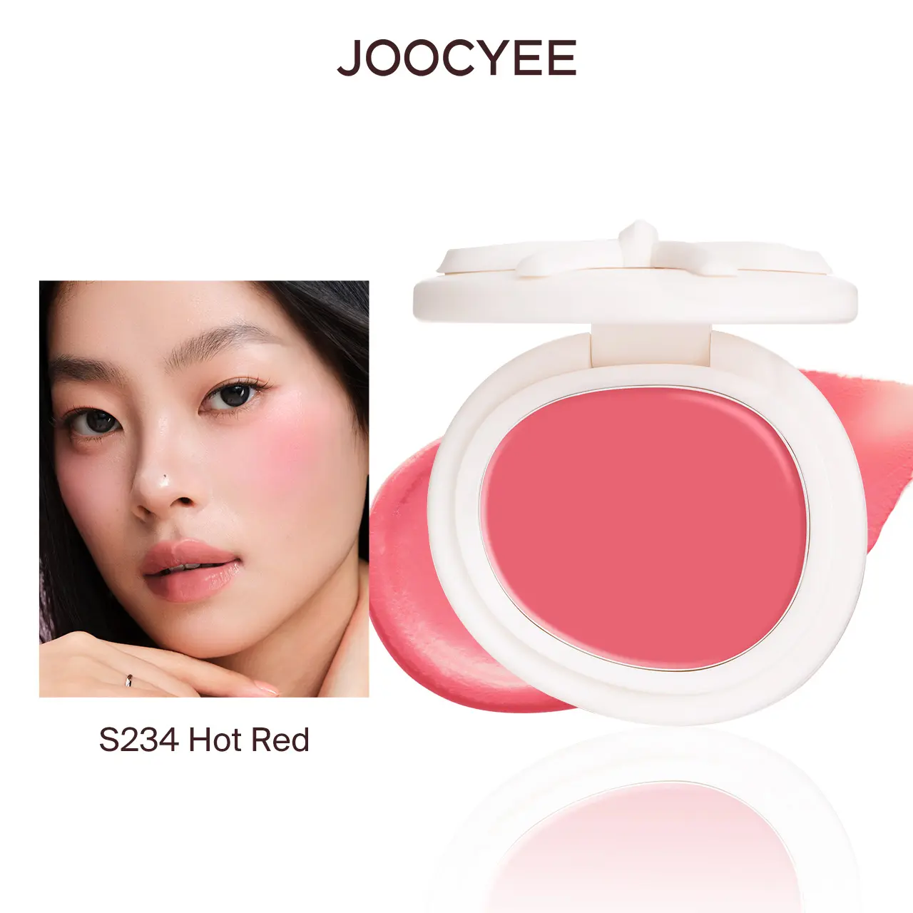 JOOCYEE Cream Blush, Glossy, Creamy Texture, Cream, High Coverage, Easyto Blend, Long Lasting, No Creasing, No Caking, Compact, Cute, Fun, Travel-Friendly, Beginner-Friendly, Party MakeupGift, Refresh Look, Summerwins campingessentials