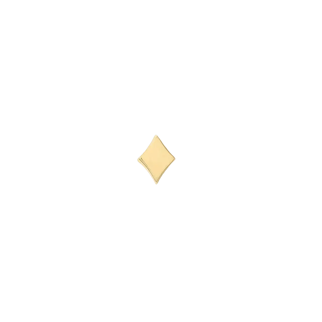 Diamonds Pin - 14K Gold Diamond Threadless End
