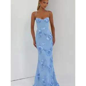 Elegance Redefined: Long Dress with Fine Straps, Perfect for Evening Events & Parties, A-Lister Style Statement Piece