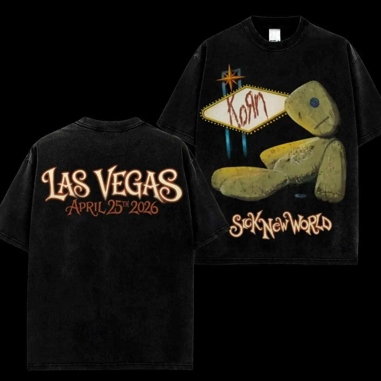 Korn Band Sick New World Issues Retro Unisex 100% Heavyweight Cotton T-Shirt, Korn Band T-Shirt, Korn Band 2026 Shirt, Nu Metal Music Shirt, Heavymetal Band Shirt,  Alternative Streetwear Essential for Rock Lovers 8OV
