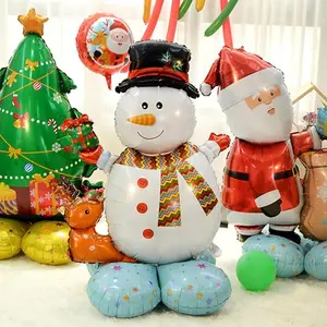 41 Inches Large Christmas Balloons, Santa Claus Balloons Snowman Balloons for Christmas Party Supplies Birthday Party Decoration (2Pcs)