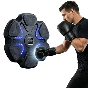 Smart Music Boxing Machine with Gloves, Bluetooth Integration LED Sensors & High-Rebound Padding for HIIT Training