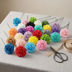 25 bundles of high-end gift box set of simulated PE roses, suitable for plot person gifts, DIY flower picking, indoor flower arrangement decoration scenery, wedding party decoration, holiday gifts