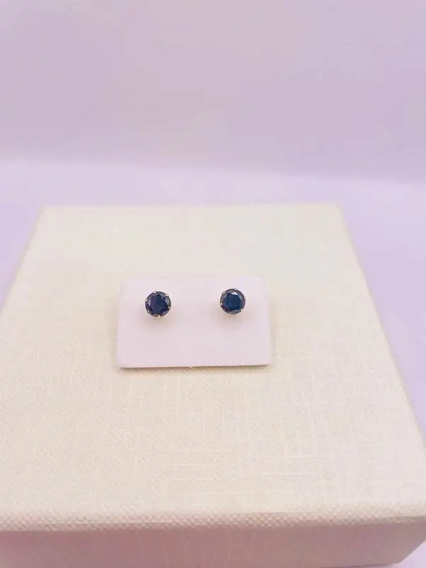 Black Gold Stud Earrings