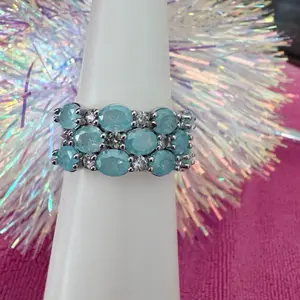 Size 9 ring lab created different stones