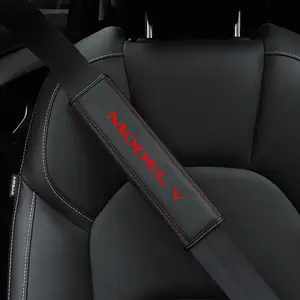 Car Seat Belt Shoulder Pad, Soft & Breathable Car Seat Belt Cover, Universal Car Interior Accessories for Tesla Model Y, Car Accessory