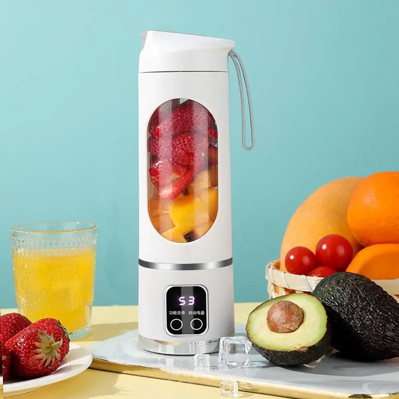 Portable Fruit Juicer Blender, USB Rechargeable Mini Blender Cup with 6 Stainless Steel Blades,MultifunctionBlender,Ultimate Portable Blender,Leak-Proof Food-Grade Smoothie Maker, Easy to Clean for Travel, Home