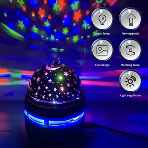 LED Starry Sky Lamp, Aurora Projection Night Light, Ambiance Fairy Ball, Festival Party Multicolor Dance Light, Bedside Lamp, USB Powered Light