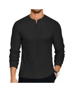 COOFANDY Men's Shirt Henley Shirts Long Sleeve Basic Pullover Shirt Lightweight Button T-Shirts Gift Ideas Outfit School
