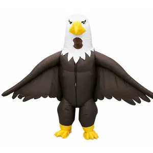 Inflatable Bald Eagle Costume for Adults Fits Up to 5.8 ft & Under 160 lbs Funny Patriotic Bird Suit for Halloween Party Cosplay