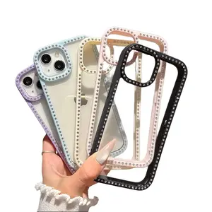 Double-Sided Bling Diamond Phone Case for iPhone 17 Pro Max/17 Air/16 15 14 13 12 11 Pro Max Plus, Premium Clear Case, Shockproof Anti-Yellow Anti-Scratch, PC Hard Back & TPU Soft Frame, Ideal Gift for Women