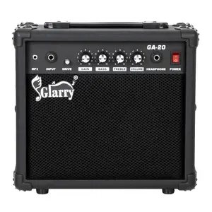 Glarry Electric Guitar Amp, 20 Watt Amplifier with 6.5" Speak Built-in Speaker Headphone Jack and Aux Input Jack(MP3) Bass, Volume, Treble, and Gain Controls