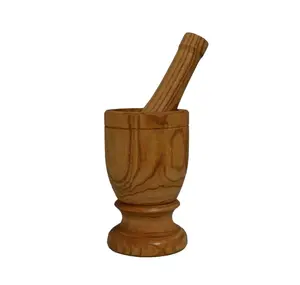 IMUSA USA Small Wood Mortar & Pestle