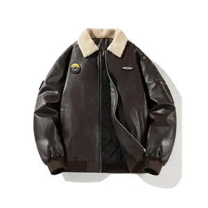 Men's classic faux leather biker jacket - windproof, cotton lined, multi-pocket design for hiking, skiing and outdoor activities, stylish for men and a great winter gift for your boyfriend Puffa jacket windbreaker jackets leather jacket