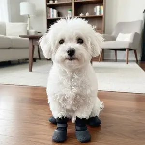 4 Pcs Waterproof Dog Boots Set, Anti-Slip Soft Sole Pet Rain Shoes with Waterproof Coating, Paw Protection for Shiba Inu Bichon Frise Corgi Poodle Daily Use #summervibes