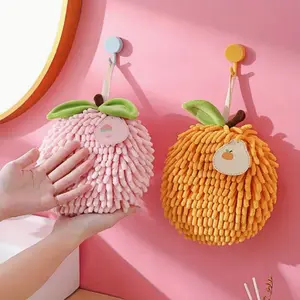 2 Pack Chenille Hand Towels Hanging Kitchen Bathroom Toilet Thick Absorbent Towel Cute Random Color, Super Absorbent Cloth