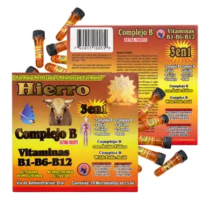 Hierro  Vitamin B12 Antioxidant Dietary Supplement Includes 10 vials  10 en 1