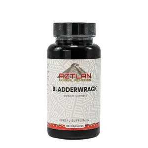 Aztlan Herbal Remedies Bladderwrack Capsules Healthcare - 90 Vegetarian Capsules for Thyroid Support & Cognitive Health - US Certified Wildcrafted Seaweed Supplement