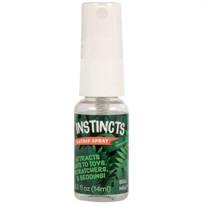 Smartykat Instincts Bliss Catnip Mist Spray, Natural Organic Attraction Aid for Boosting Playful Energy, Convenient Mist Spray Bottle